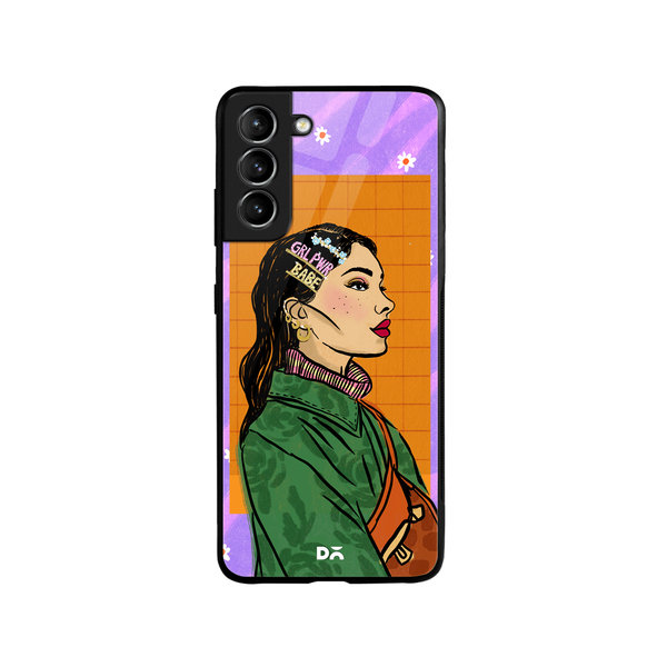 

DailyObjects Girl Power Babe Glass Case Cover For Samsung Galaxy S21