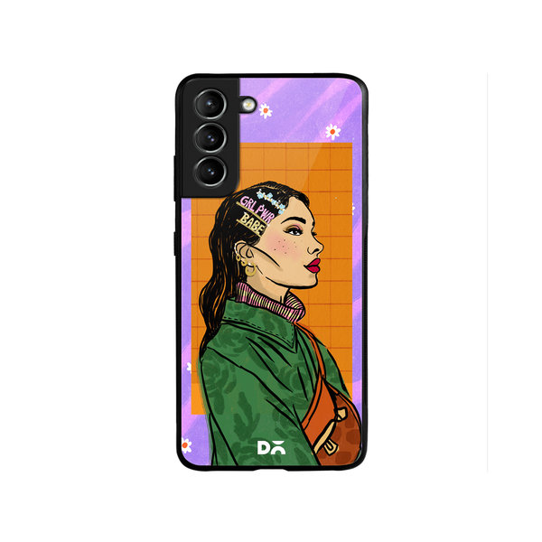 

DailyObjects Girl Power Babe Glass Case Cover For Samsung Galaxy S22 Plus