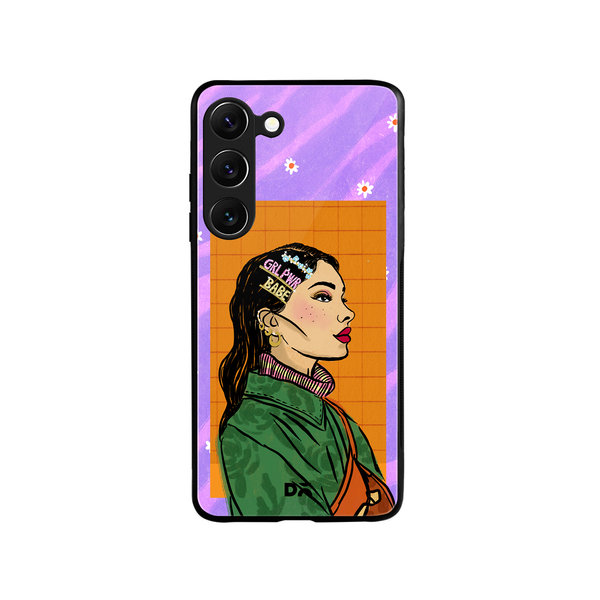 

DailyObjects Girl Power Babe Glass Case Cover For Samsung Galaxy S23 Plus