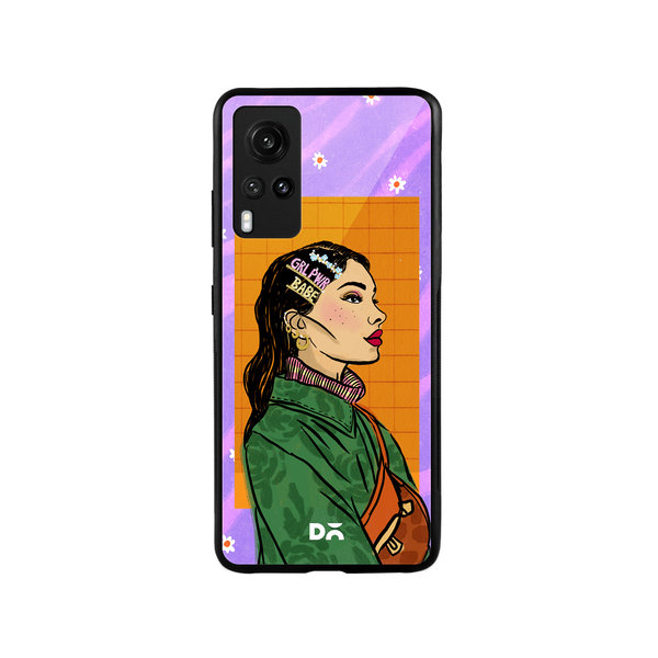 

DailyObjects Girl Power Babe Glass Case Cover For Vivo X60