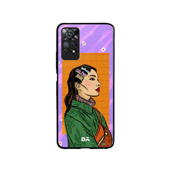 

DailyObjects Girl Power Babe Glass Case Cover For Xiaomi Redmi Note 11 Pro