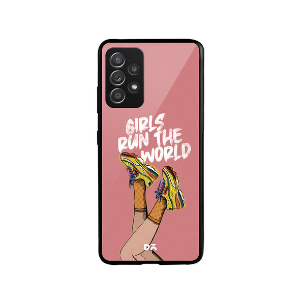 

DailyObjects Girls Run The World Glass Case Cover For Samsung Galaxy A73