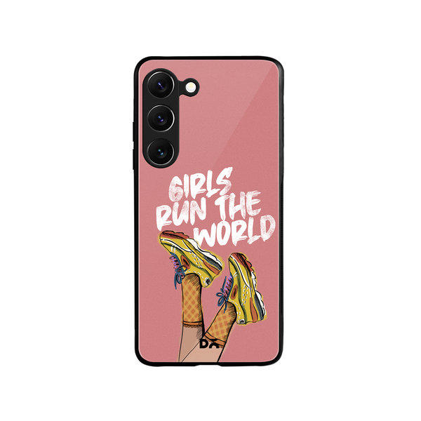 

DailyObjects Girls Run The World Glass Case Cover For Samsung Galaxy S23 Plus