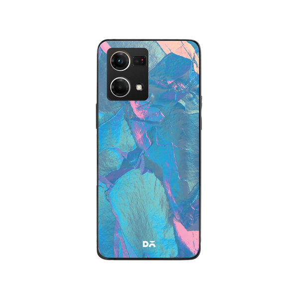 

DailyObjects Glacier Holo Stone Glass Case Cover For Oppo Reno 7