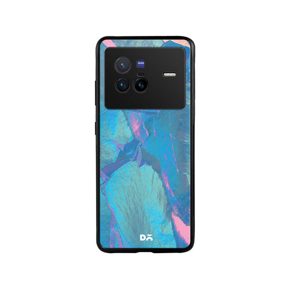 

DailyObjects Glacier Holo Stone Glass Case Cover For Vivo X80