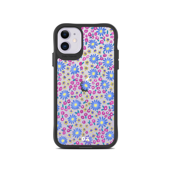 

DailyObjects Glittering Daisy Black Hybrid Clear Case Cover For iPhone 11