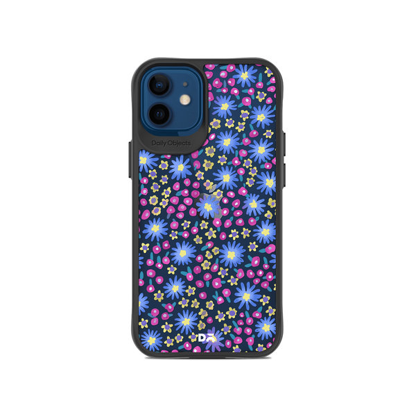 

DailyObjects Glittering Daisy Black Hybrid Clear Case Cover For iPhone 12