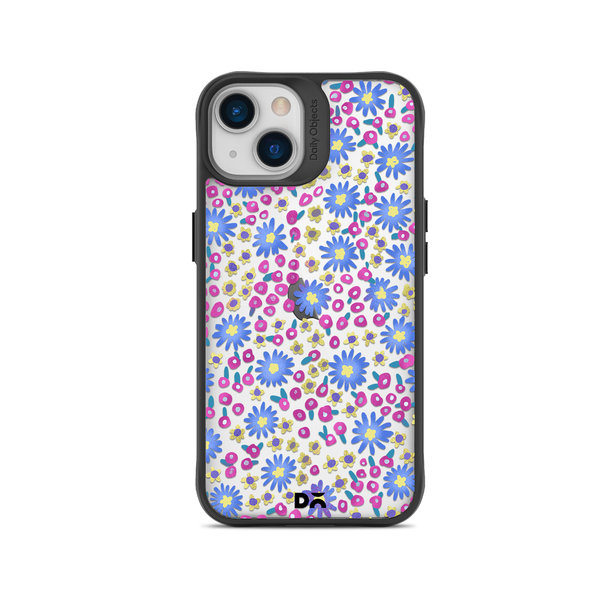 

DailyObjects Glittering Daisy Black Hybrid Clear Case Cover For iPhone 15