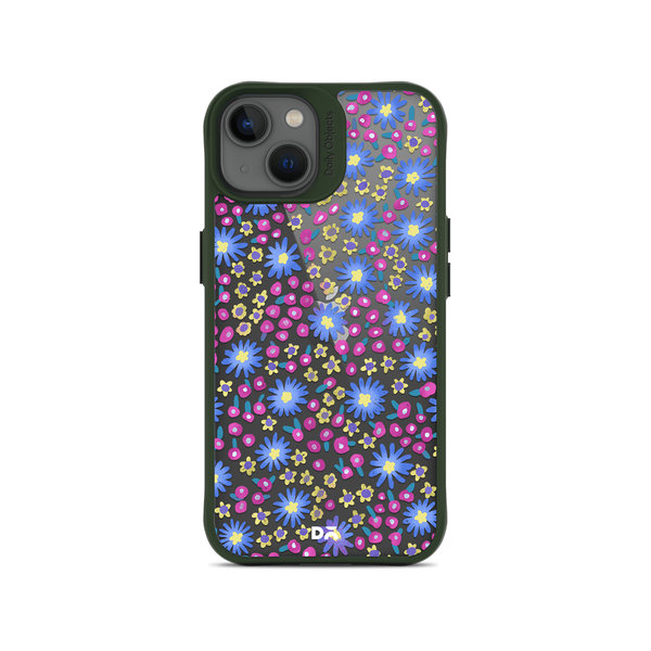 

DailyObjects Glittering Daisy Green Hybrid Clear Case Cover For iPhone 13 Mini