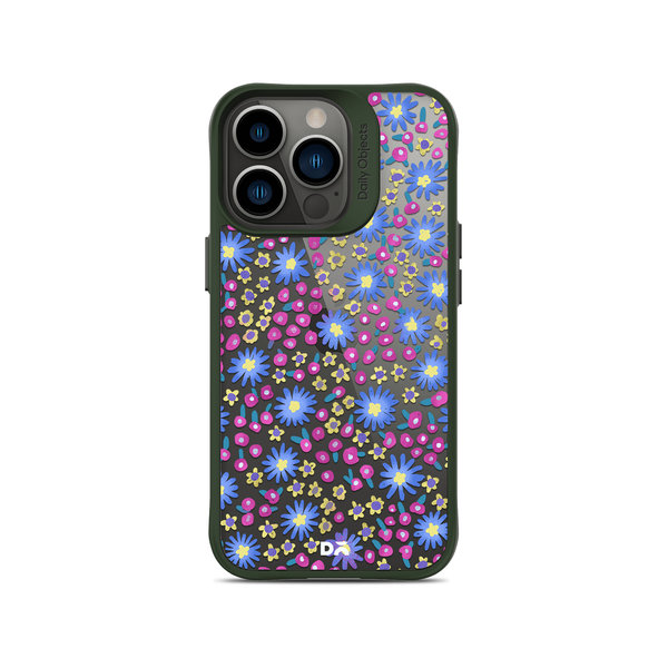 

DailyObjects Glittering Daisy Green Hybrid Clear Case Cover For iPhone 13 Pro Max