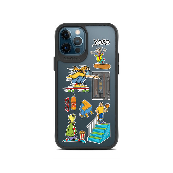 

DailyObjects Go Crazy Black Hybrid Clear Case Cover For iPhone 12 Pro Max