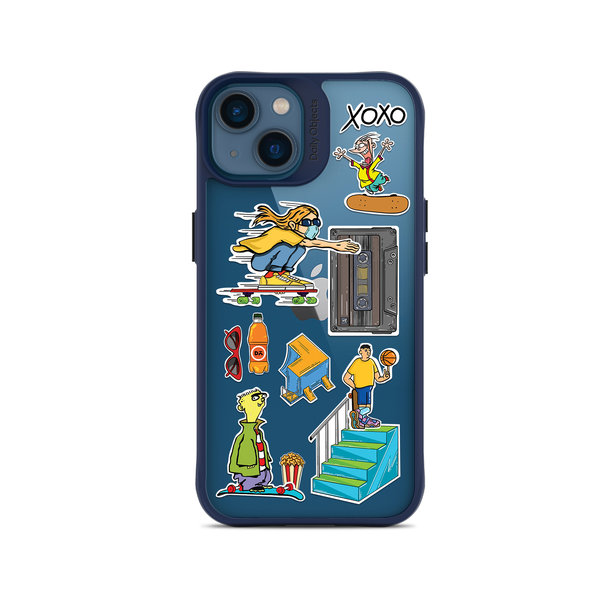 

DailyObjects Go Crazy Blue Hybrid Clear Case Cover For iPhone 14 Plus