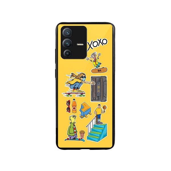 

DailyObjects Go Crazy Glass Case Cover For Vivo V23