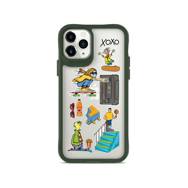 

DailyObjects Go Crazy Green Hybrid Clear Case Cover For iPhone 11 Pro Max