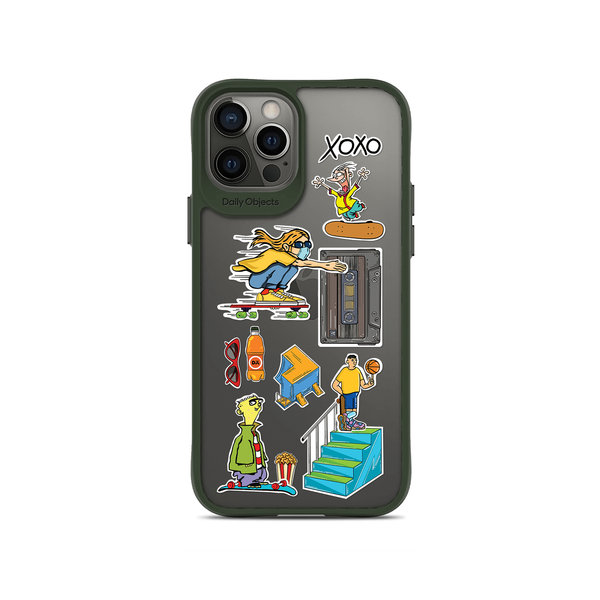 

DailyObjects Go Crazy Green Hybrid Clear Case Cover For iPhone 12 Pro Max