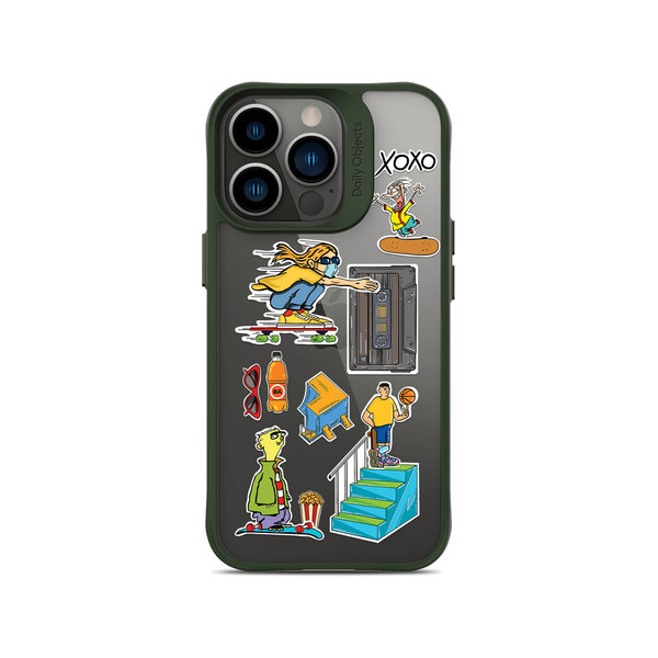 

DailyObjects Go Crazy Green Hybrid Clear Case Cover For iPhone 13 Pro Max