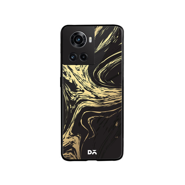 

DailyObjects Gold Marble Art Glass Case Cover For OnePlus 10R