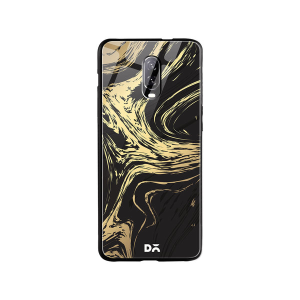 

DailyObjects Gold Marble Art Glass Case Cover For OnePlus 7