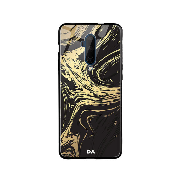 

DailyObjects Gold Marble Art Glass Case Cover For OnePlus 7T Pro