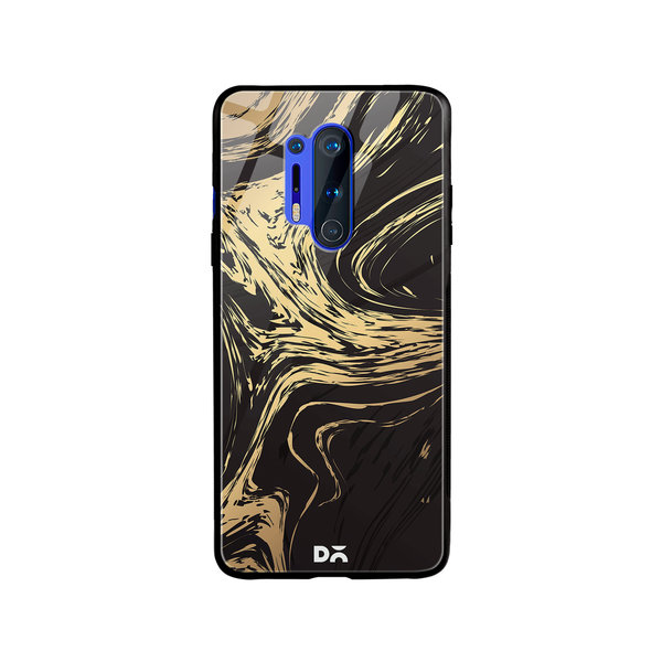 

DailyObjects Gold Marble Art Glass Case Cover For OnePlus 8 Pro