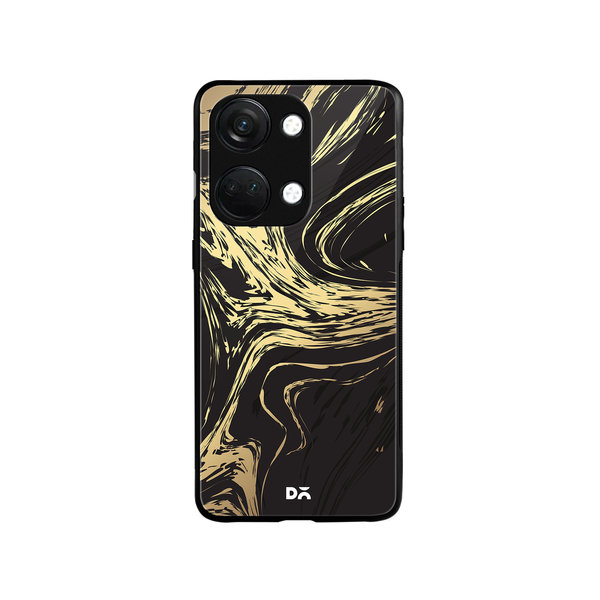 DailyObjects Gold Marble Art Glass Case Cover For OnePlus Nord 3