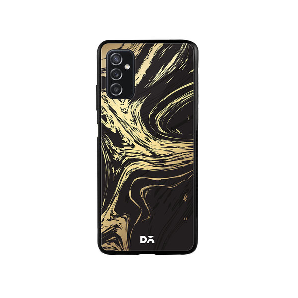 

DailyObjects Gold Marble Art Glass Case Cover For Samsung Galaxy M52