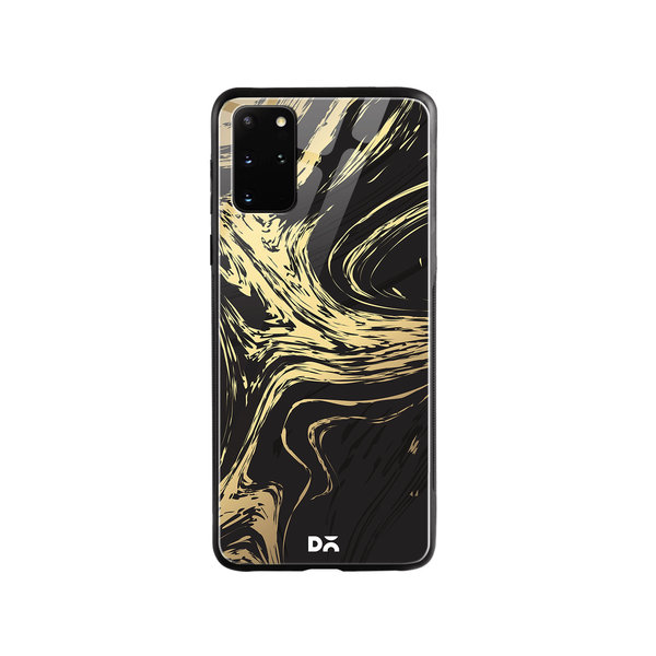 

DailyObjects Gold Marble Art Glass Case Cover For Samsung Galaxy S20 Plus