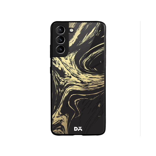 

DailyObjects Gold Marble Art Glass Case Cover For Samsung Galaxy S22 Plus