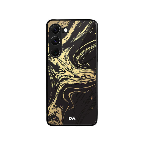 

DailyObjects Gold Marble Art Glass Case Cover For Samsung Galaxy S23 Plus