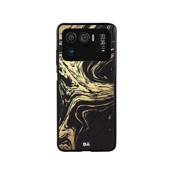 

DailyObjects Gold Marble Art Glass Case Cover For Xiaomi Mi 11 Ultra