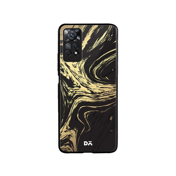 

DailyObjects Gold Marble Art Glass Case Cover For Xiaomi Redmi Note 11 Pro