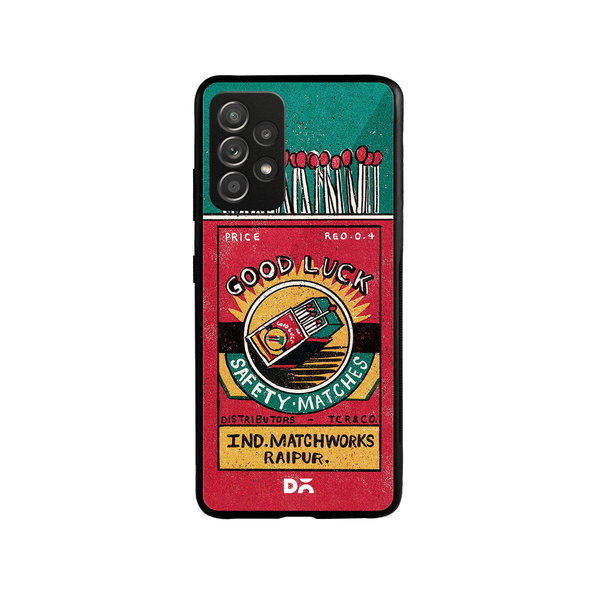 

DailyObjects Good Luck Matchbox Glass Case Cover For Samsung Galaxy A52