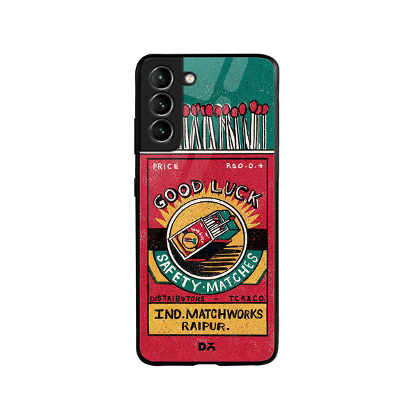 

DailyObjects Good Luck Matchbox Glass Case Cover For Samsung Galaxy S21