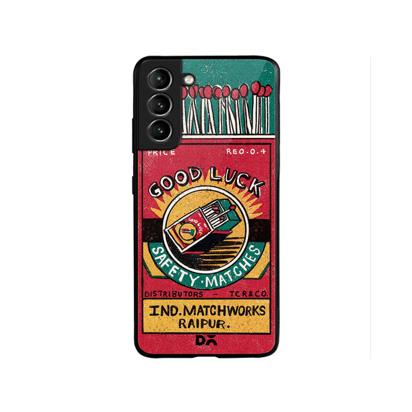 

DailyObjects Good Luck Matchbox Glass Case Cover For Samsung Galaxy S22