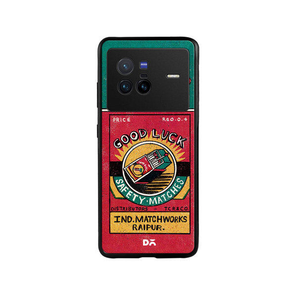 

DailyObjects Good Luck Matchbox Glass Case Cover For Vivo X80