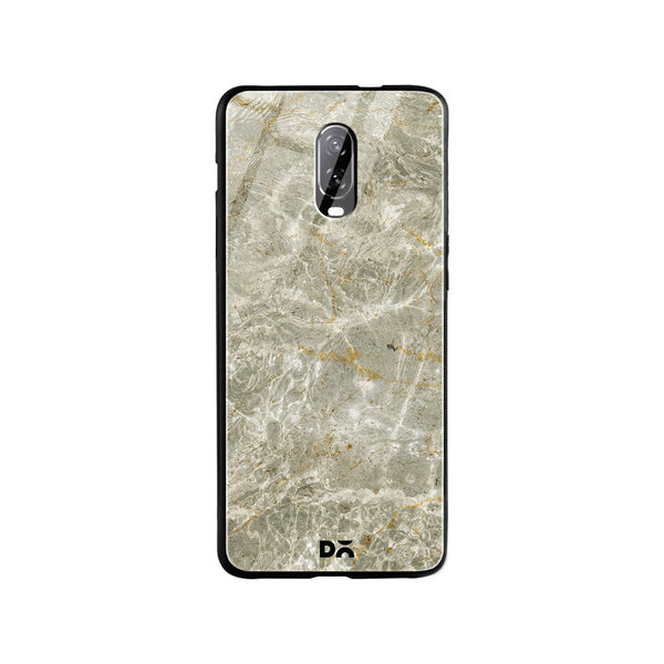 DailyObjects Gray Marble Glass Case Cover For OnePlus 7