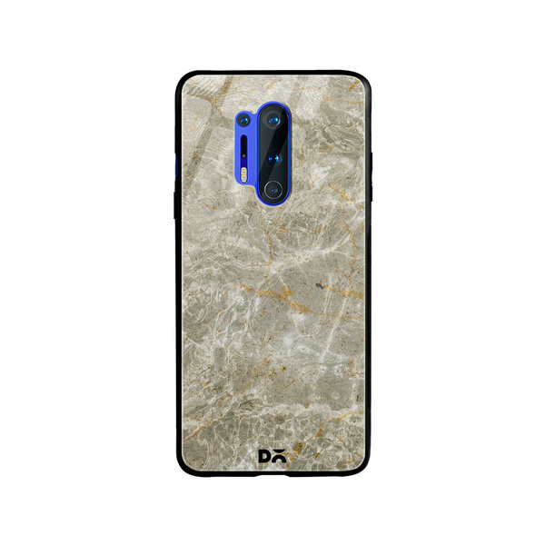 DailyObjects Gray Marble Glass Case Cover For OnePlus 8 Pro