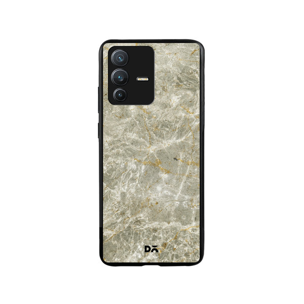 DailyObjects Gray Marble Glass Case Cover For Vivo V23