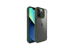 DailyObjects Green Hybrid Clear Case Cover for iPhone 13 Pro Max