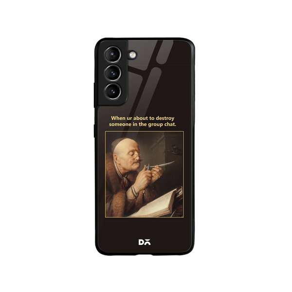 

DailyObjects Group Chat Glass Case Cover For Samsung Galaxy S21