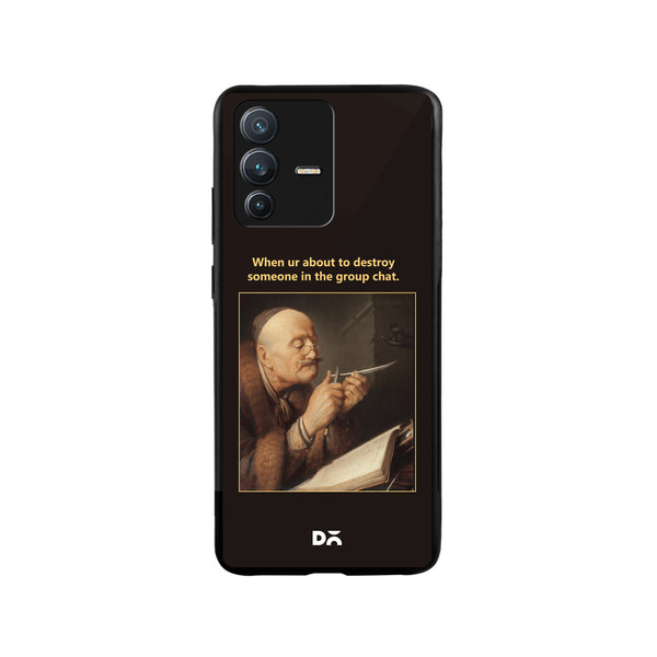 

DailyObjects Group Chat Glass Case Cover For Vivo V23