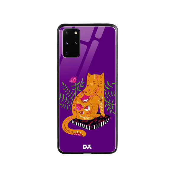 

DailyObjects Happy Kitty Glass Case Cover For Samsung Galaxy S20 Plus
