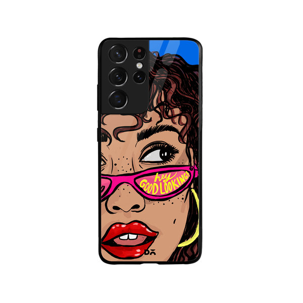 

DailyObjects Hey Good Looking Glass Case Cover For Samsung Galaxy S21 Ultra