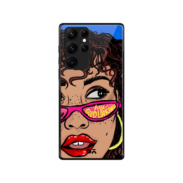 

DailyObjects Hey Good Looking Glass Case Cover For Samsung Galaxy S22 Ultra