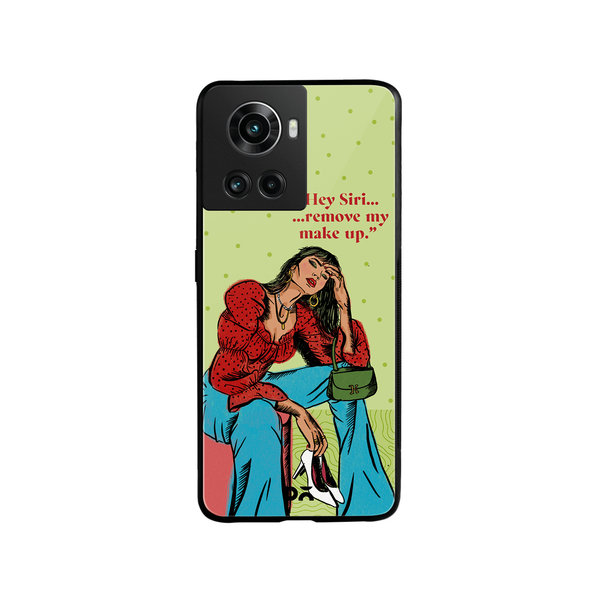 

DailyObjects Hey Siri Glass Case Cover For OnePlus 10R