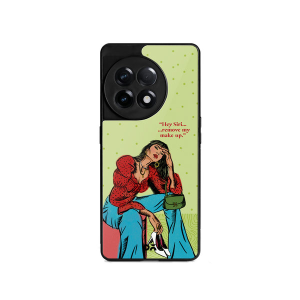 

DailyObjects Hey Siri Glass Case Cover For OnePlus 11R