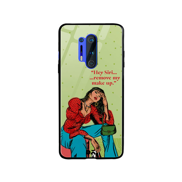 

DailyObjects Hey Siri Glass Case Cover For OnePlus 8 Pro