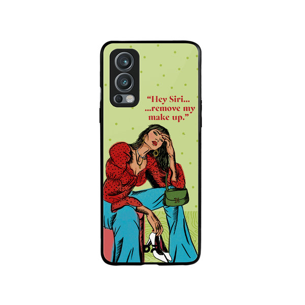 

DailyObjects Hey Siri Glass Case Cover For OnePlus Nord 2