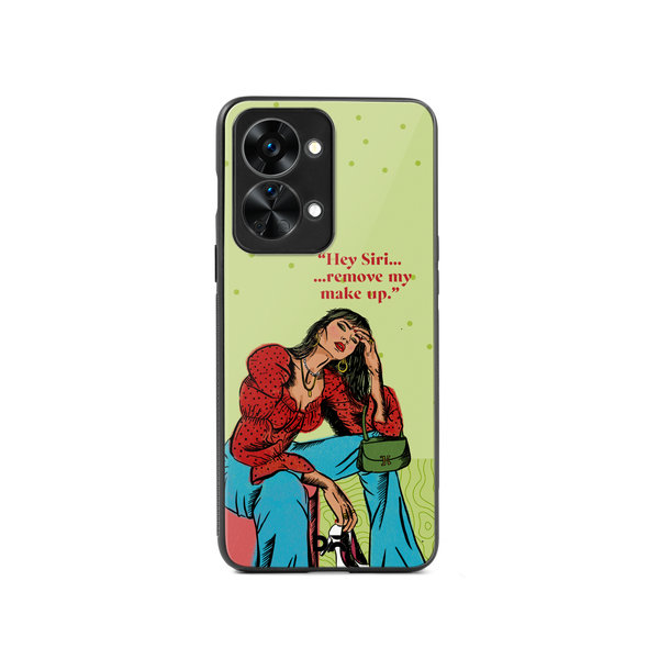 

DailyObjects Hey Siri Glass Case Cover For OnePlus Nord 2T