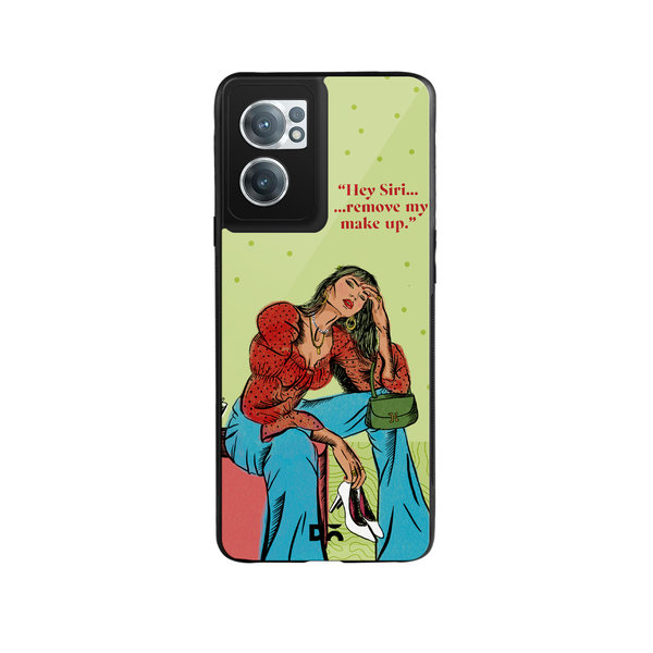 

DailyObjects Hey Siri Glass Case Cover For OnePlus Nord CE 2